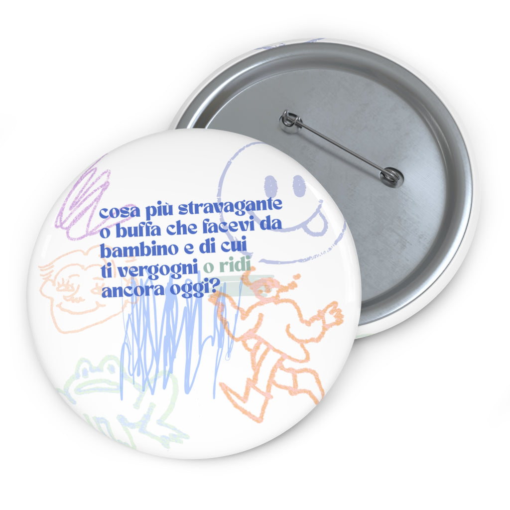 etu Childhood Memories illustration  Circle Pin Button