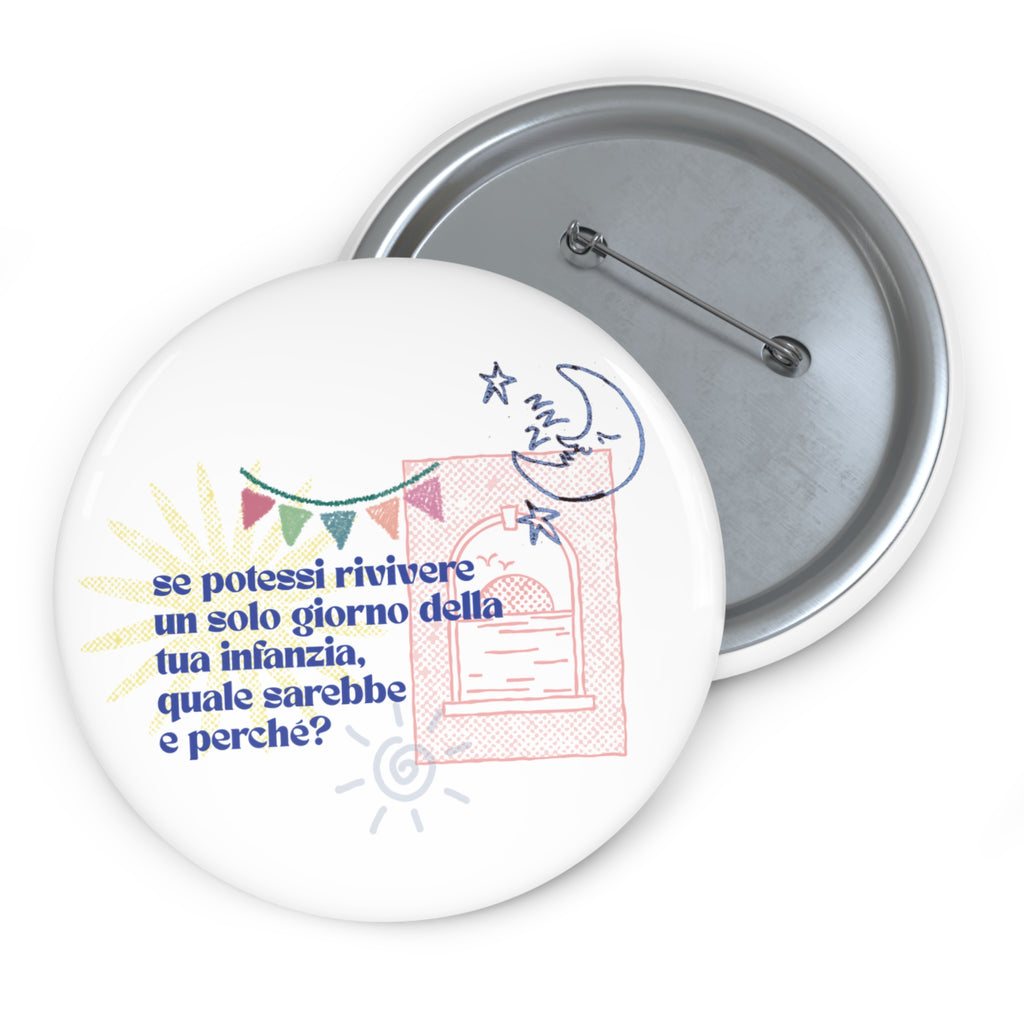 etu Childhood Memories illustration  Circle Pin Button