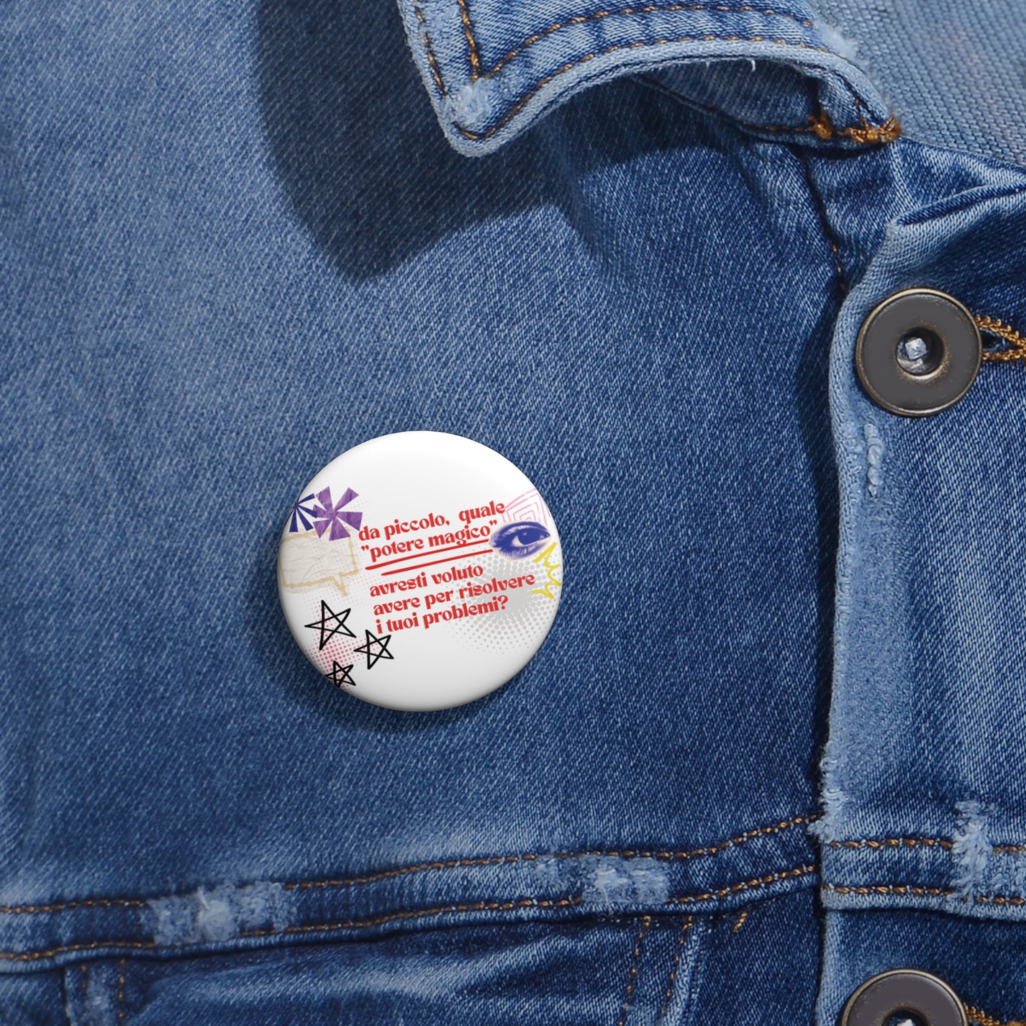 Childhood Memories illustration Circle Pin Button