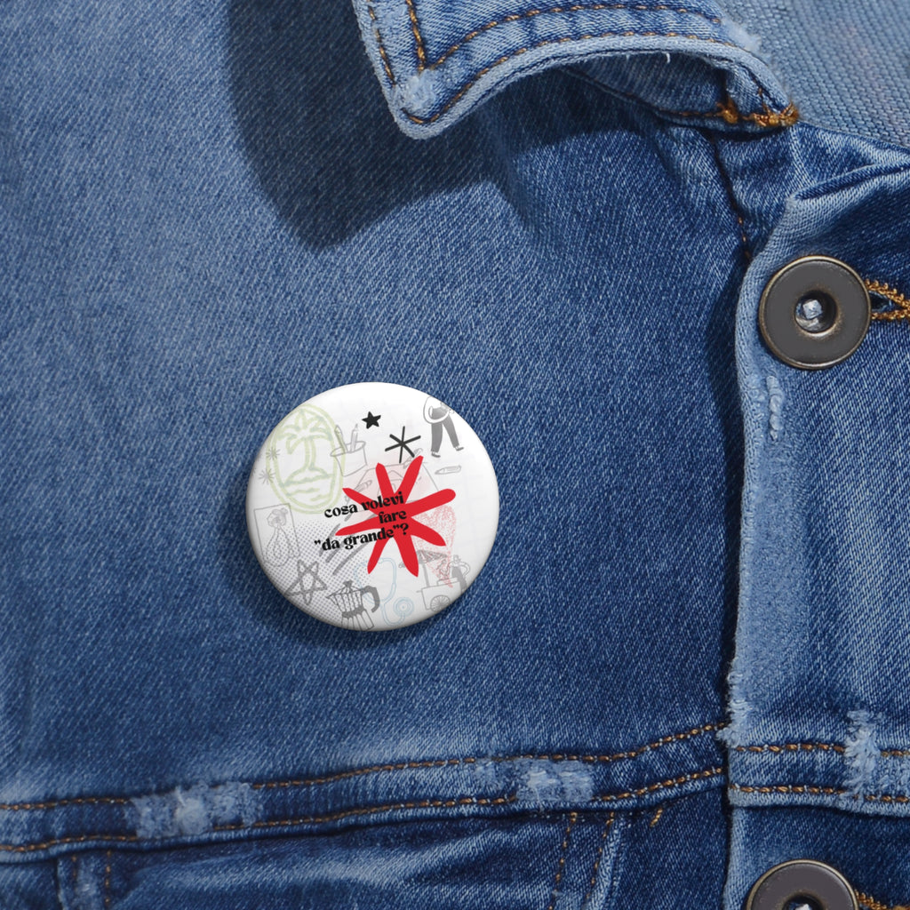 Childhood Memories illustration Circle Pin Button