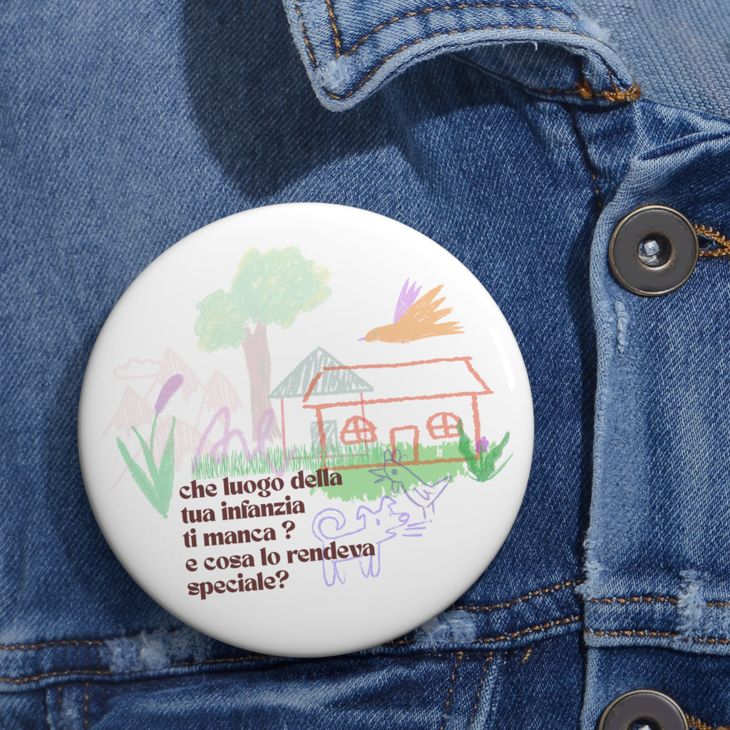 etu Childhood Memories illustration  Circle Pin Button