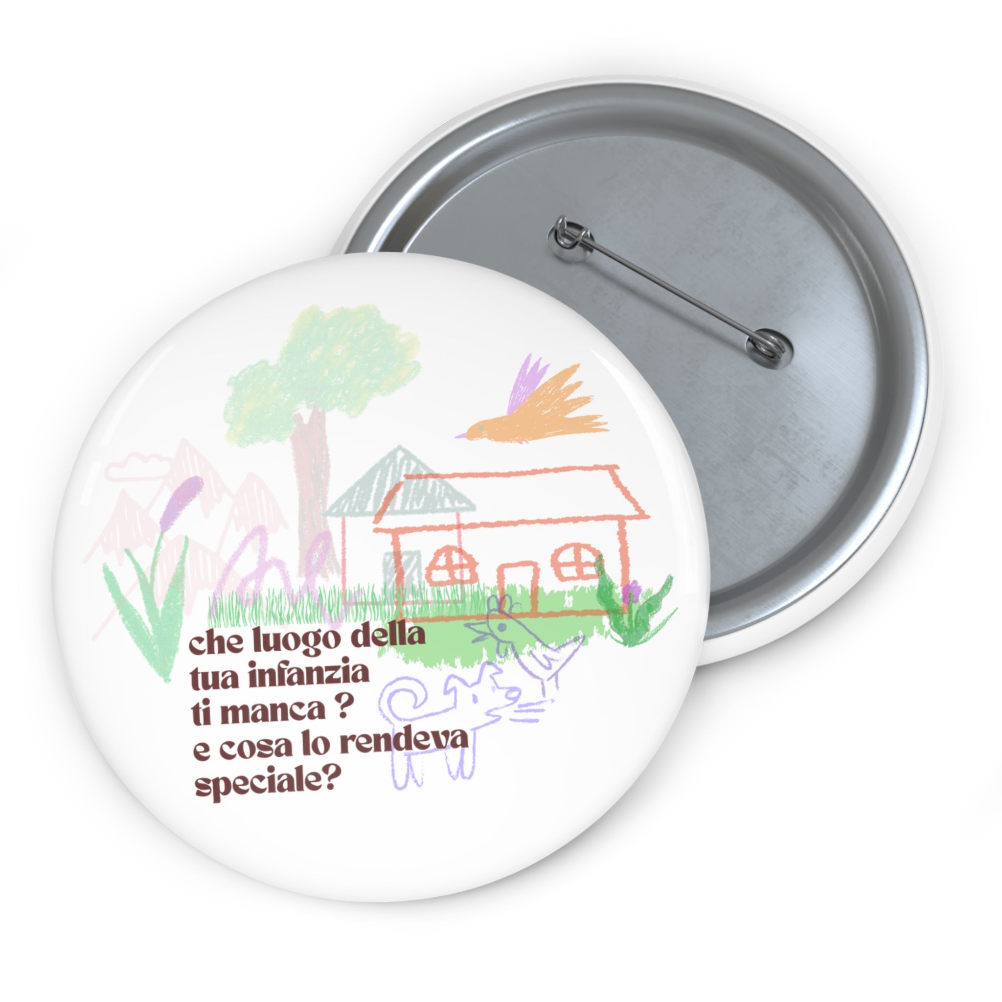 etu Childhood Memories illustration  Circle Pin Button