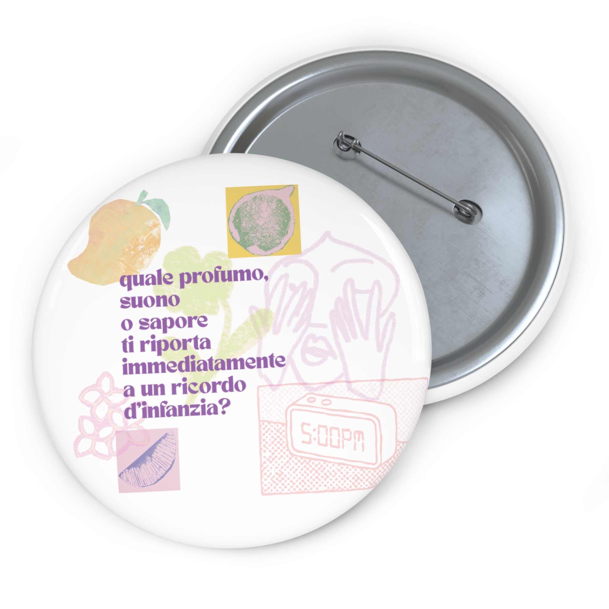 etu Childhood Memories illustration  Circle Pin Button