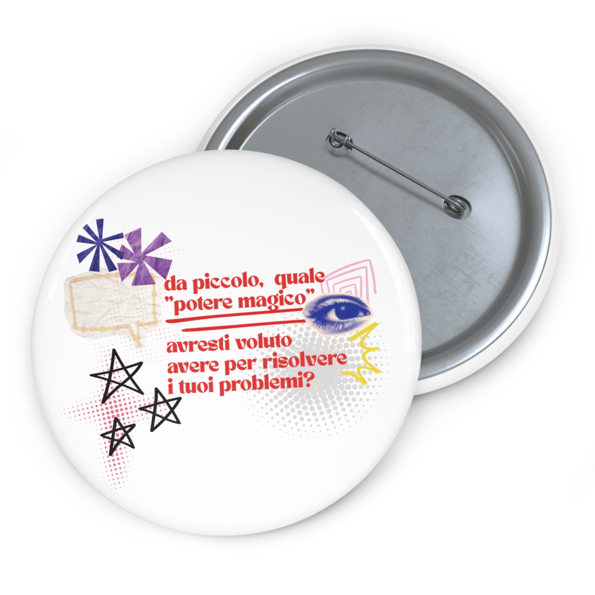 Childhood Memories illustration Circle Pin Button