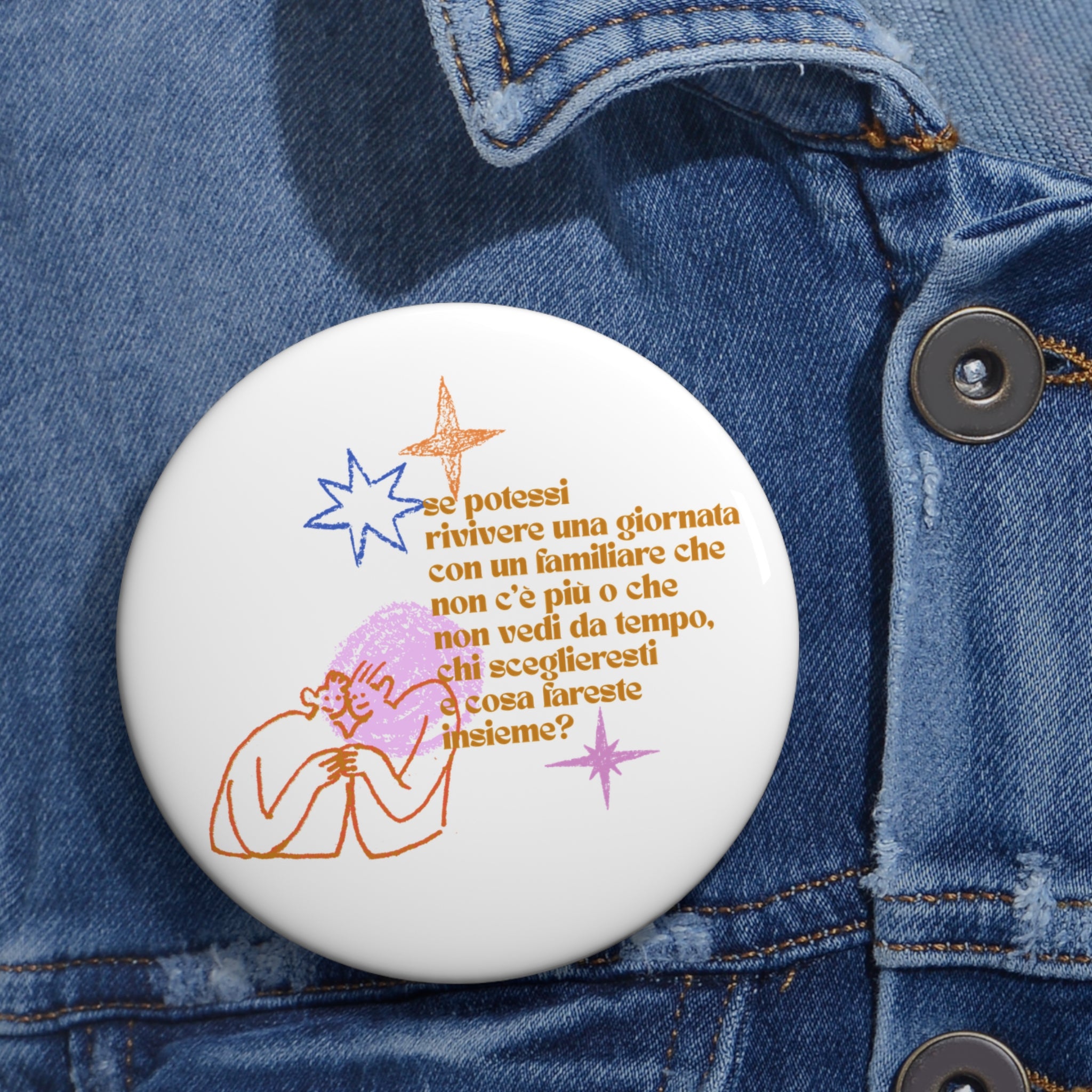 etu Childhood Memories illustration  Circle Pin Button