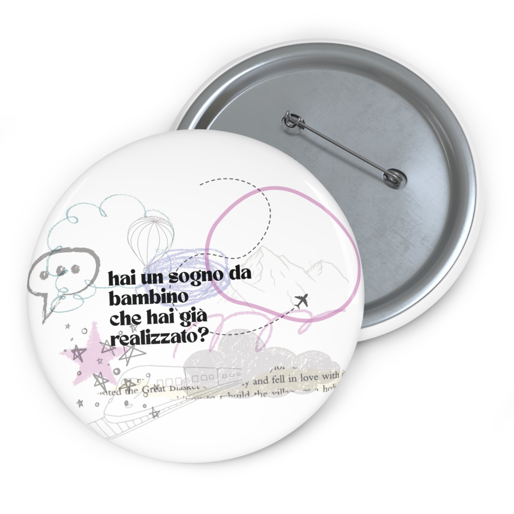 etu Childhood Memories illustration  Circle Pin Button