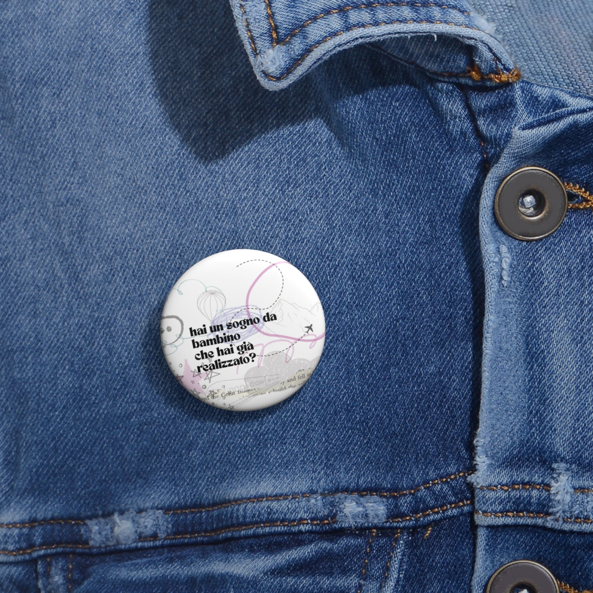 etu Childhood Memories illustration  Circle Pin Button