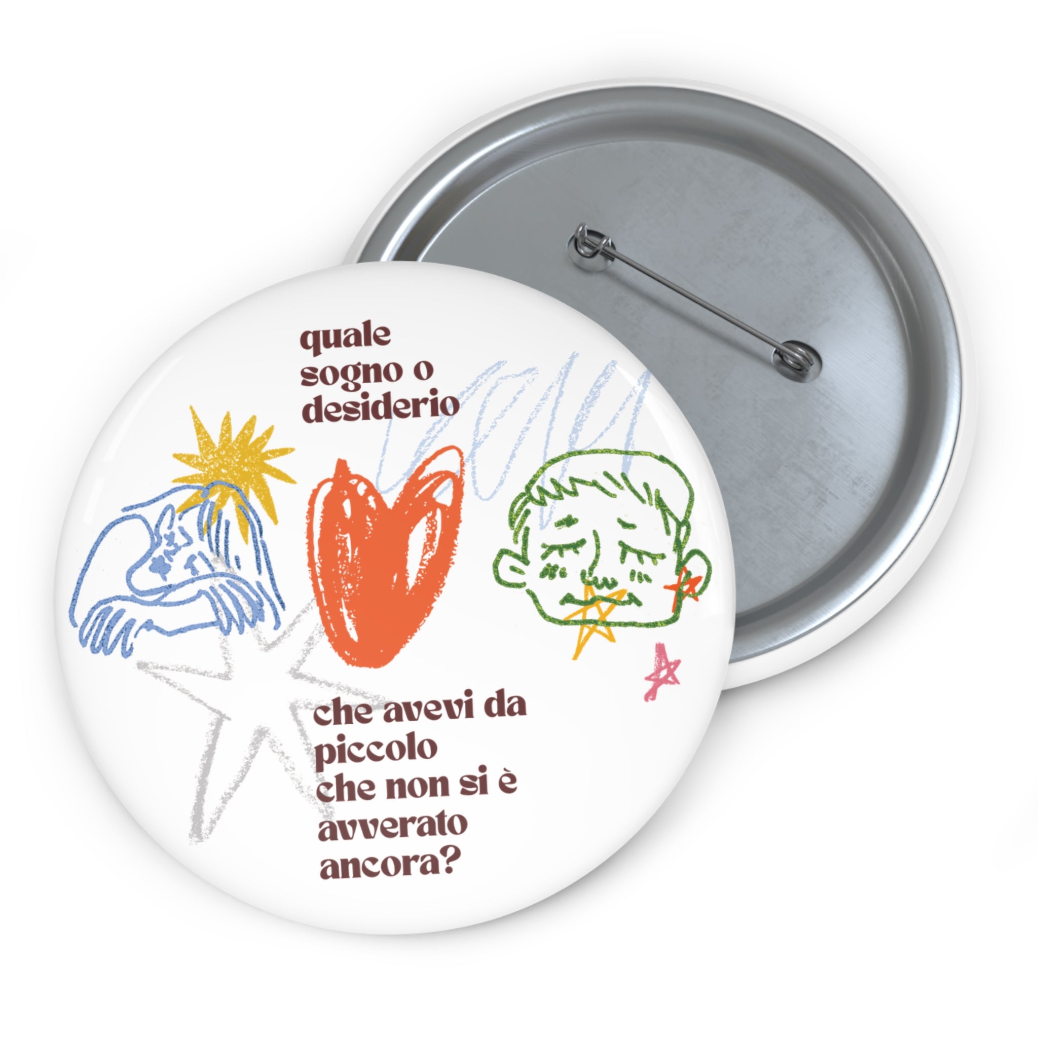 etu Childhood Memories illustration  Circle Pin Button