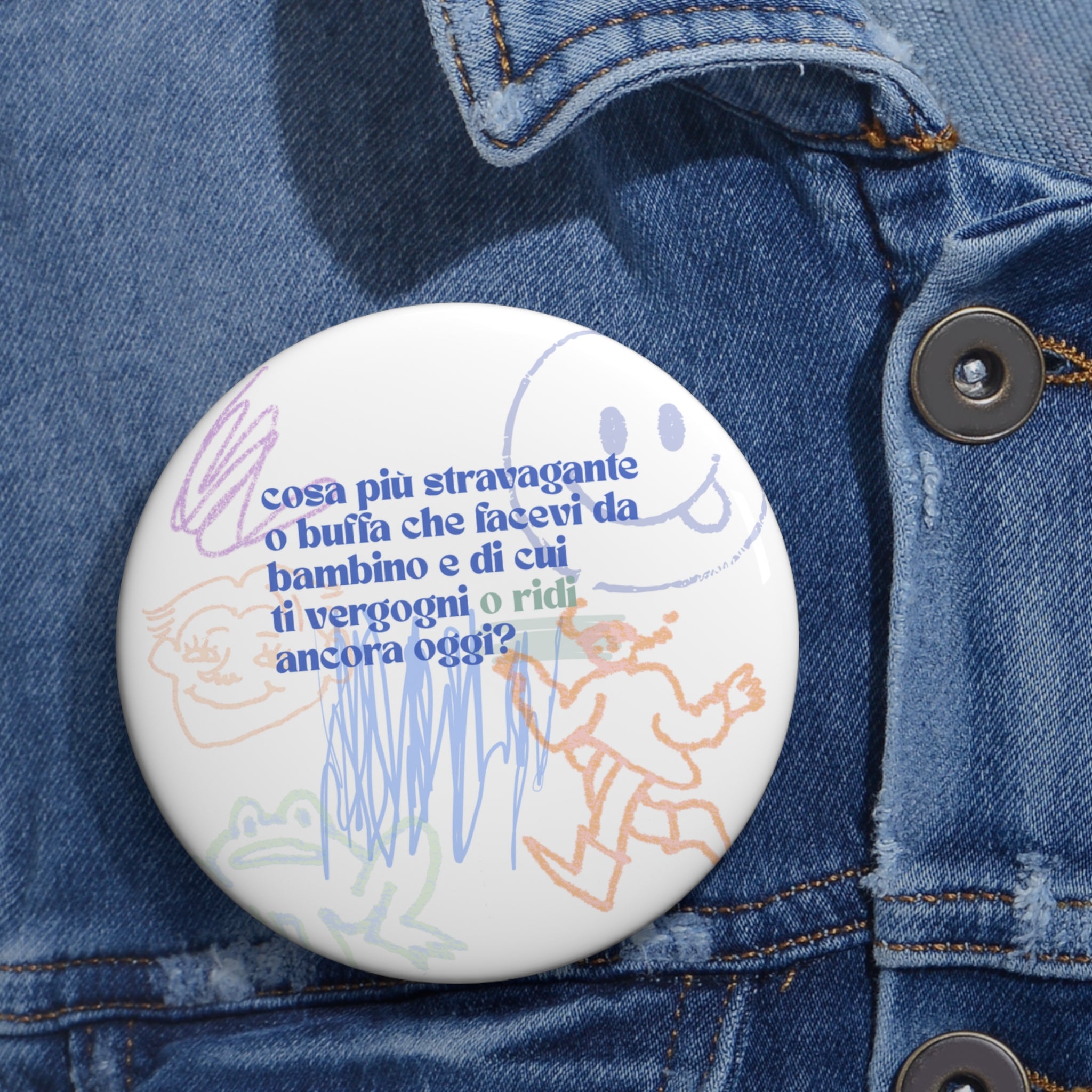 etu Childhood Memories illustration  Circle Pin Button