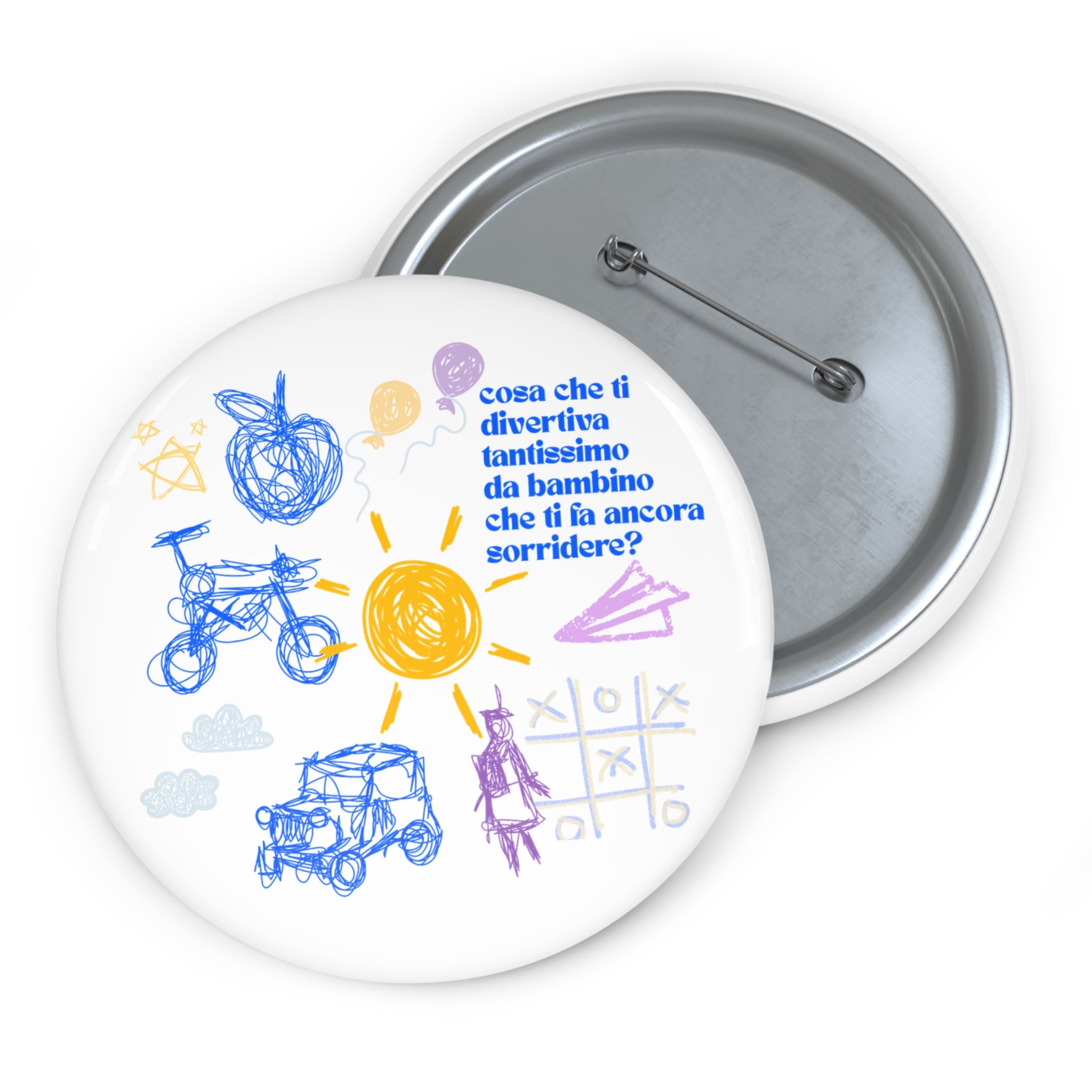 etu Childhood Memories illustration  Circle Pin Button